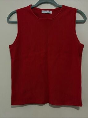 Primark Red Ribbed Sleeveless Tank Top